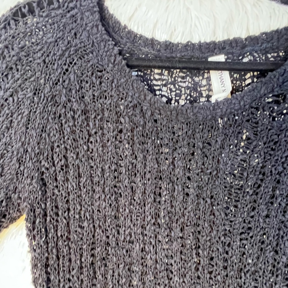 Aeropostale Bethany Mota Knit Black Sweater Cover Up Sz M - Picture 10 of 16
